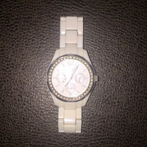 White acrylic watch